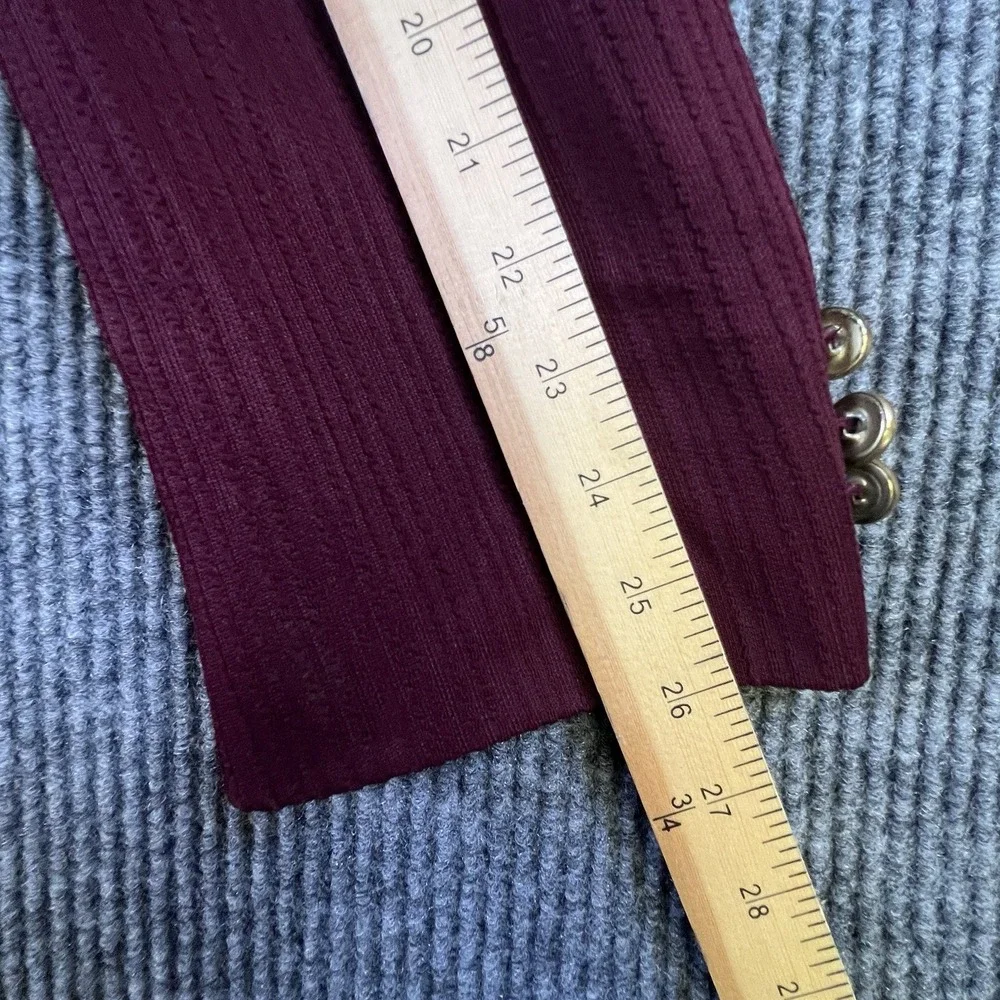 Vintage Derby of San Francisco Blazer 46L Burgundy Gold Crest Buttons 80's 90's